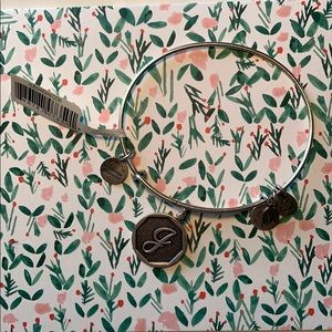 Alex and Ani Silver “J” Initial Bangle